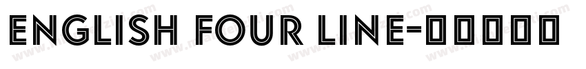 English four line字体转换